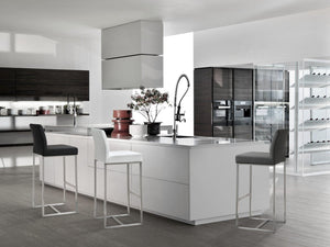 Denmark Grey Stainless Steel Counter Stool - Set of 2 - UK