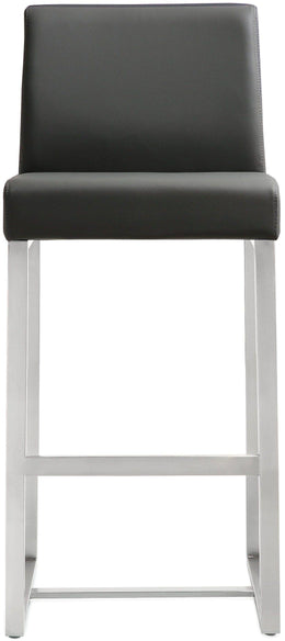 Denmark Grey Stainless Steel Counter Stool - Set of 2 - UK