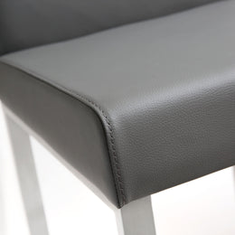 Denmark Grey Stainless Steel Counter Stool - Set of 2 - UK