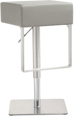 Seville Light Grey Performance Vegan Leather Adjustable Barstool
