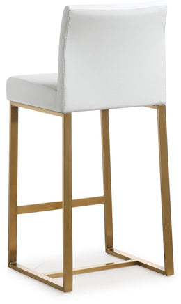 Denmark White Gold Steel Counter Stool - Set of 2 - UK
