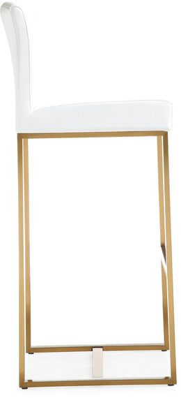 Denmark White Gold Steel Barstool - Set of 2 - UK