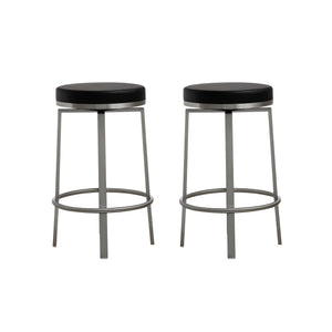 Pratt Black Swivel Counter Stool - Set of 2
