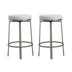 Pratt White Performance Vegan Leather Swivel Counter Stool - Set of 2
