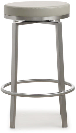 Pratt Light Grey Swivel Counter Stool - Set of 2