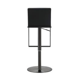 Amalfi Black Performance Vegan Leather on Black Stool - UK
