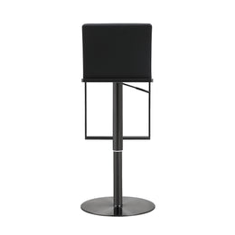 Amalfi Black Performance Vegan Leather on Black Stool