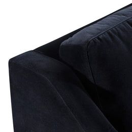 Milan Black Velvet Sofa
