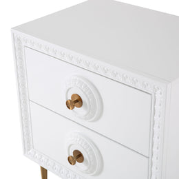 Bovey White Lacquer Side Table