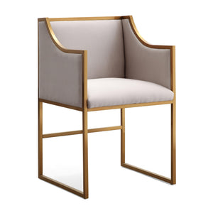 Atara Cream Velvet Gold Chair
