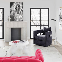 Kennedy Black Swivel Chair - UK