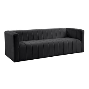 Norah Black Velvet Sofa - UK