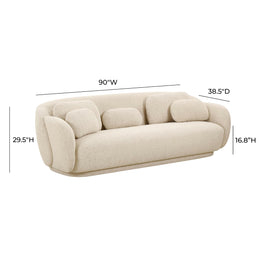 Misty Cream Boucle Sofa - UK