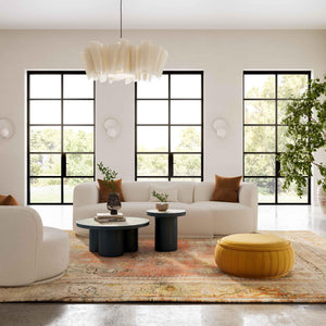 Fickle Cream Boucle 2-Piece Modular LAF Sofa - UK