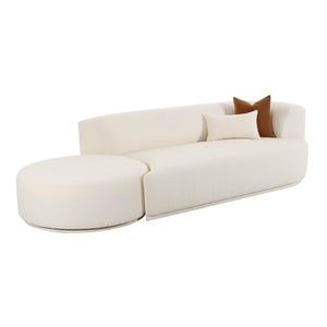 Fickle Cream Boucle 2-Piece Chaise Modular RAF Sofa - UK