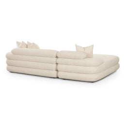 Lulu Cream Boucle Modular LAF Sectional