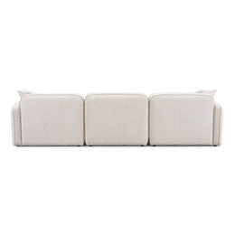 Travie White Sand Performance Corduroy Velvet Modular Sofa