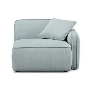 Travie Sea Foam Performance Corduroy Velvet RAF Corner Chair