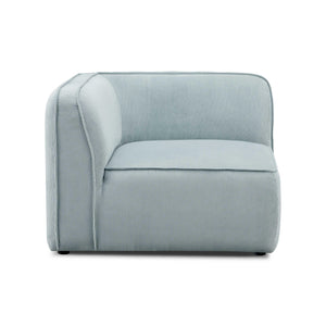 Travie Sea Foam Performance Corduroy Velvet Corner Chair