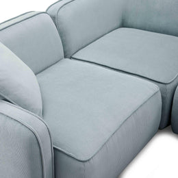 Travie Sea Foam Performance Corduroy Velvet 4-Piece Modular Sectional
