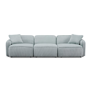 Travie Sea Foam Performance Corduroy Velvet Modular Sofa