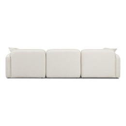 Travie Sand Upcycled Linen 4-Piece Modular Sectional