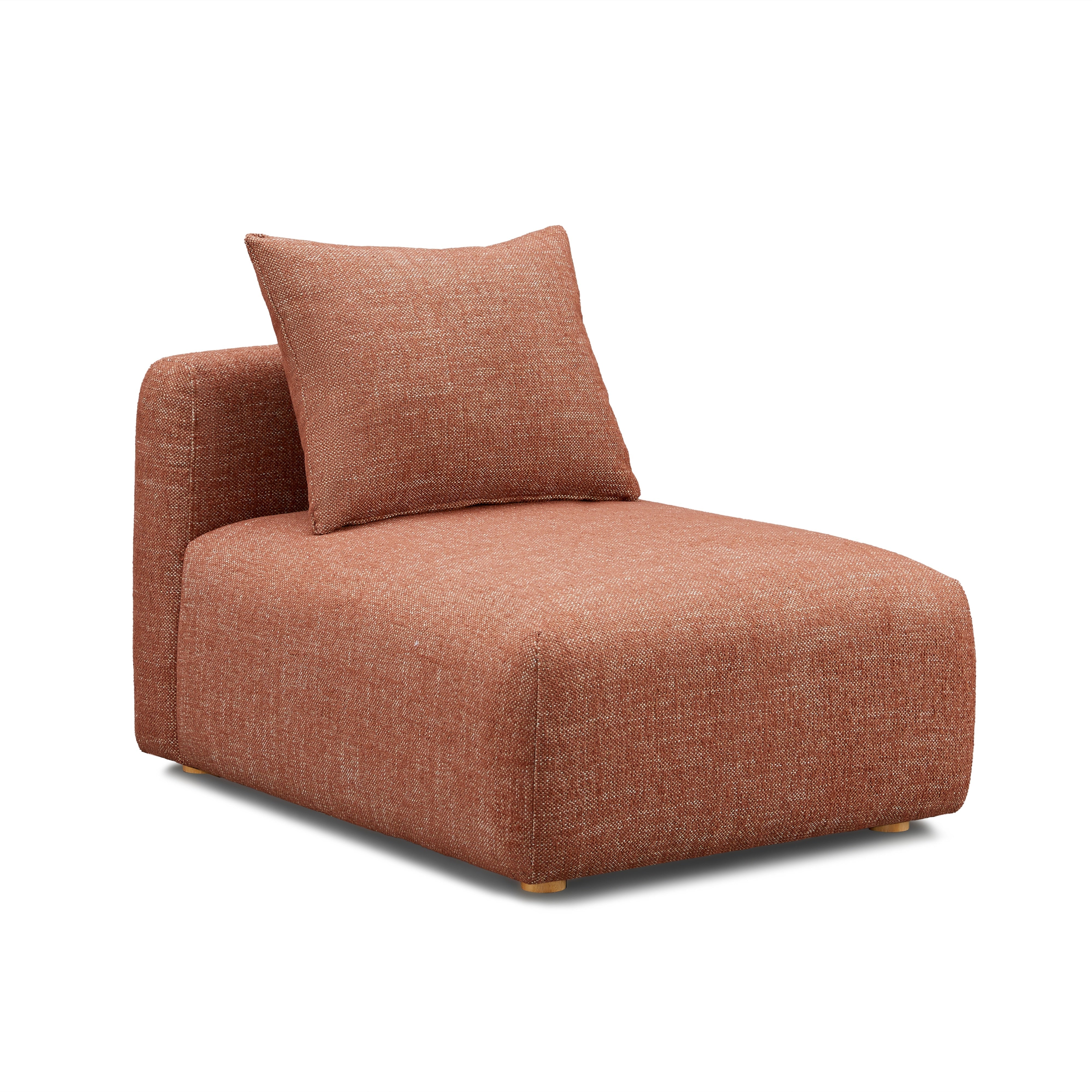 Hangover Sedona Red Textured Fabric Modular Armless Chair