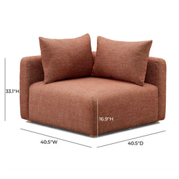 Hangover Sedona Red Textured Fabric Modular Corner Chair