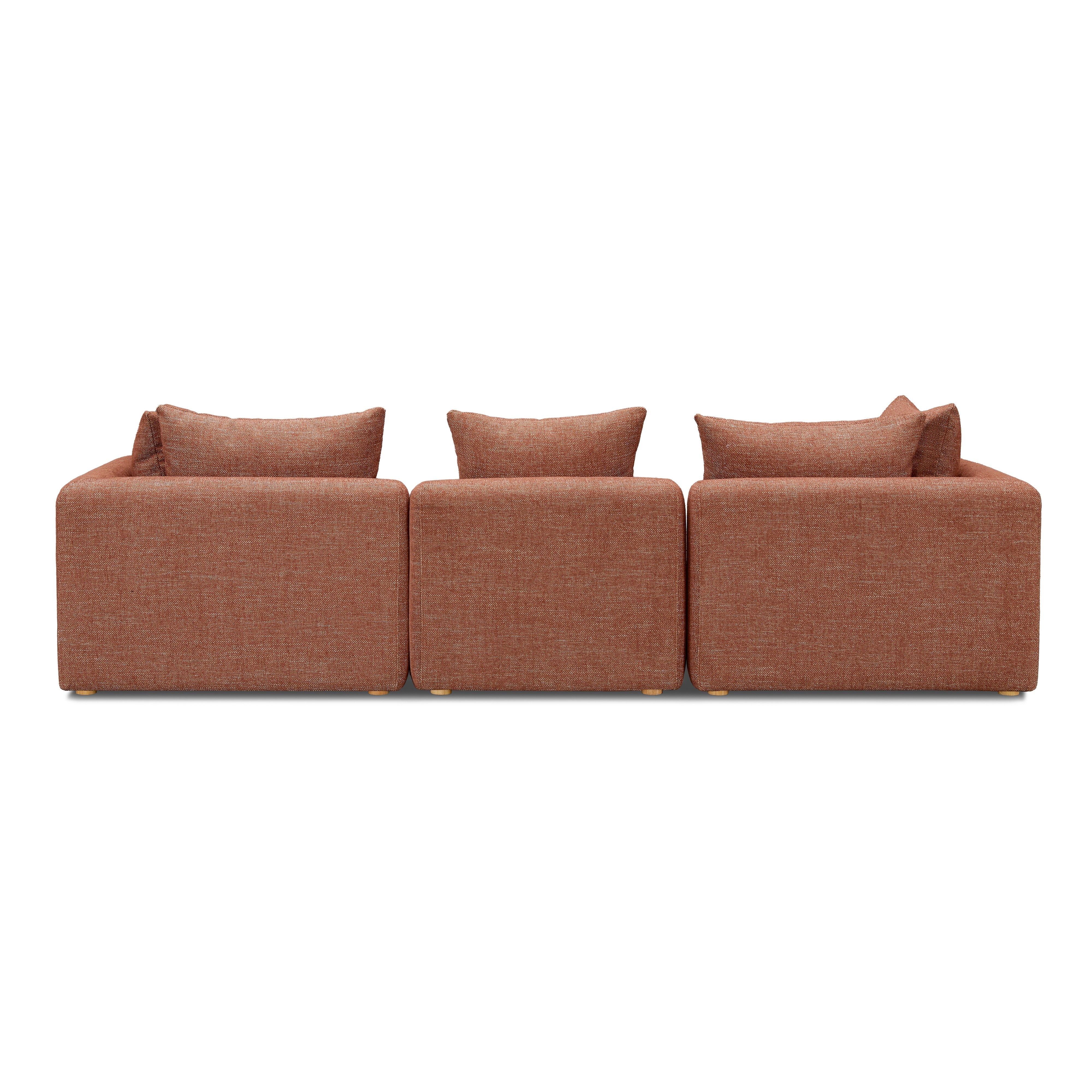 Hangover Sedona Red Textured Fabric Sofa