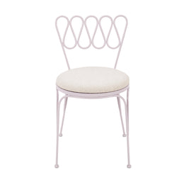Erica Pink Wrought Iron Outdoor Chair