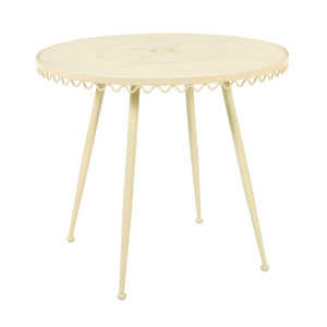 Erica Cream Wrought Iron Outdoor Cafe Table