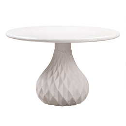 Tulum Ivory Concrete Dining Table - UK