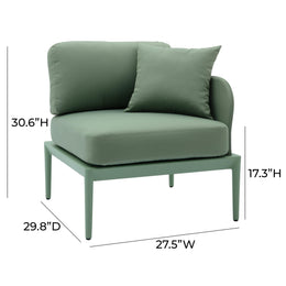 Kapri Moss Green Modular Outdoor RAF Corner Seat