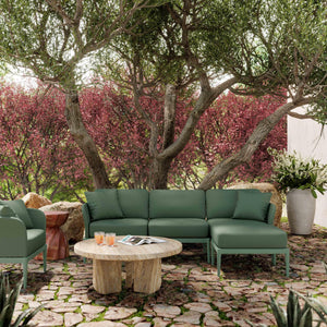 Kapri Moss Green Outdoor Ottoman