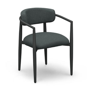 Annika Black Textured Outdoor Dining Arm Chair