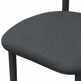 Annika Black Textured Outdoor Dining Side Chair