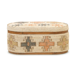 Olivier Cotton Oval Storage Ottoman