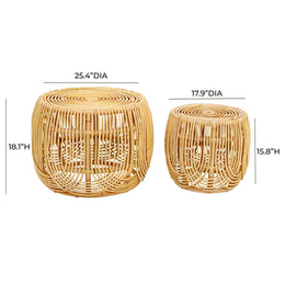 Azrina Rattan Nesting Tables