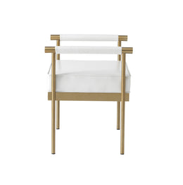 Diva White Performance Vegan Leather Bench - UK