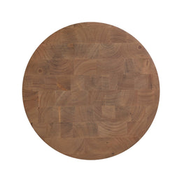 Morse Cognac Wooden Accent Table - UK