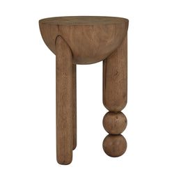 Morse Cognac Wooden Accent Table - UK