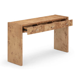 Brandyss Honey Burl Console Table