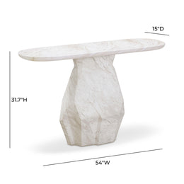 Esme Faux Marble Long Console Table