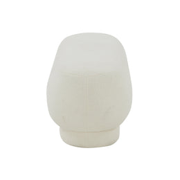 Mara Cream Vegan Shearling Ottoman