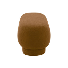 Mara Cinnamon Brown Vegan Shearling Ottoman