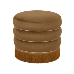 Lakka Chocolate Velvet Ottoman
