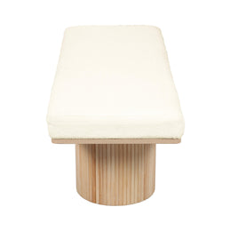 Sagano White Dyed-Yarn Bench