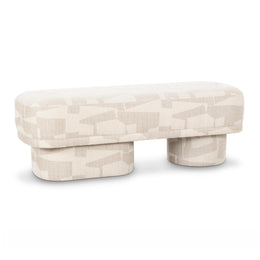 Lena Cream Jacquard Bench