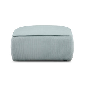 Travie Sea Foam Performance Corduroy Velvet Ottoman