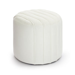 Pouch Cream Chenille Ottoman